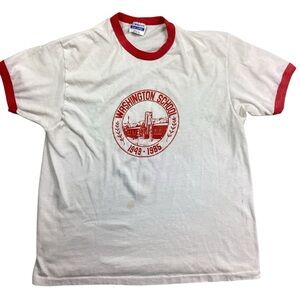 Vintage 80s Washington School ringer Tshirt